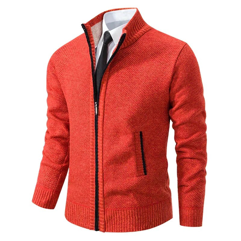 Norbert | Men's Zip-Up Cardigan, Lightweight Autumn Cardigan | Everlasting Boutique | Beige