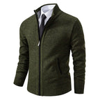Norbert | Men's Zip-Up Cardigan, Lightweight Autumn Cardigan | Everlasting Boutique | Beige