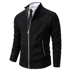 Norbert | Men's Zip-Up Cardigan, Lightweight Autumn Cardigan | Everlasting Boutique | Beige