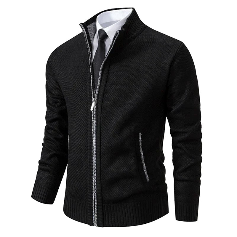 Norbert | Men's Zip-Up Cardigan, Lightweight Autumn Cardigan | Everlasting Boutique | Beige