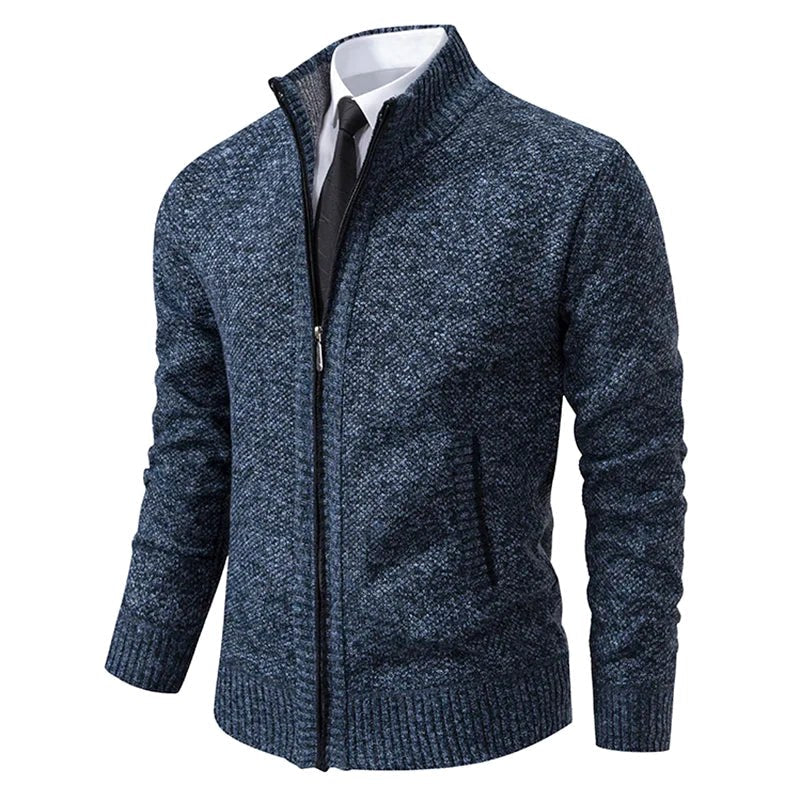 Norbert | Men's Zip-Up Cardigan, Lightweight Autumn Cardigan | Everlasting Boutique | Beige