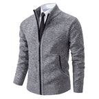Norbert | Men's Zip-Up Cardigan, Lightweight Autumn Cardigan | Everlasting Boutique | Beige