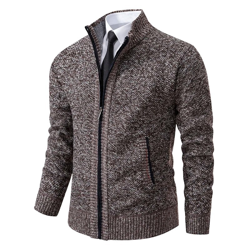 Norbert | Men's Zip-Up Cardigan, Lightweight Autumn Cardigan | Everlasting Boutique | Red