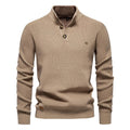 Oliver | Men's Cotton Jumper with Classic Fit, Elegant Men's Jumper | Everlasting Boutique | Khaki