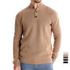 Oliver | Men's Cotton Jumper with Classic Fit, Elegant Men's Jumper | Everlasting Boutique | Khaki