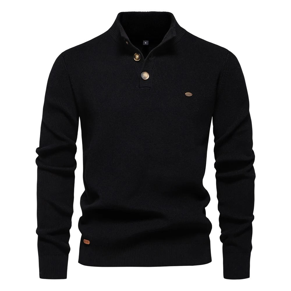 Oliver | Men's Cotton Jumper with Classic Fit, Elegant Men's Jumper | Everlasting Boutique | Khaki
