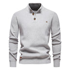 Oliver | Men's Cotton Jumper with Classic Fit, Elegant Men's Jumper | Everlasting Boutique | Khaki