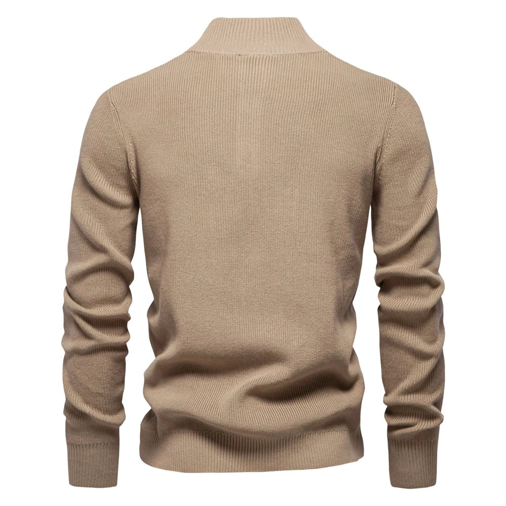 Oliver | Men's Cotton Jumper with Classic Fit, Elegant Men's Jumper | Everlasting Boutique | Light Grey