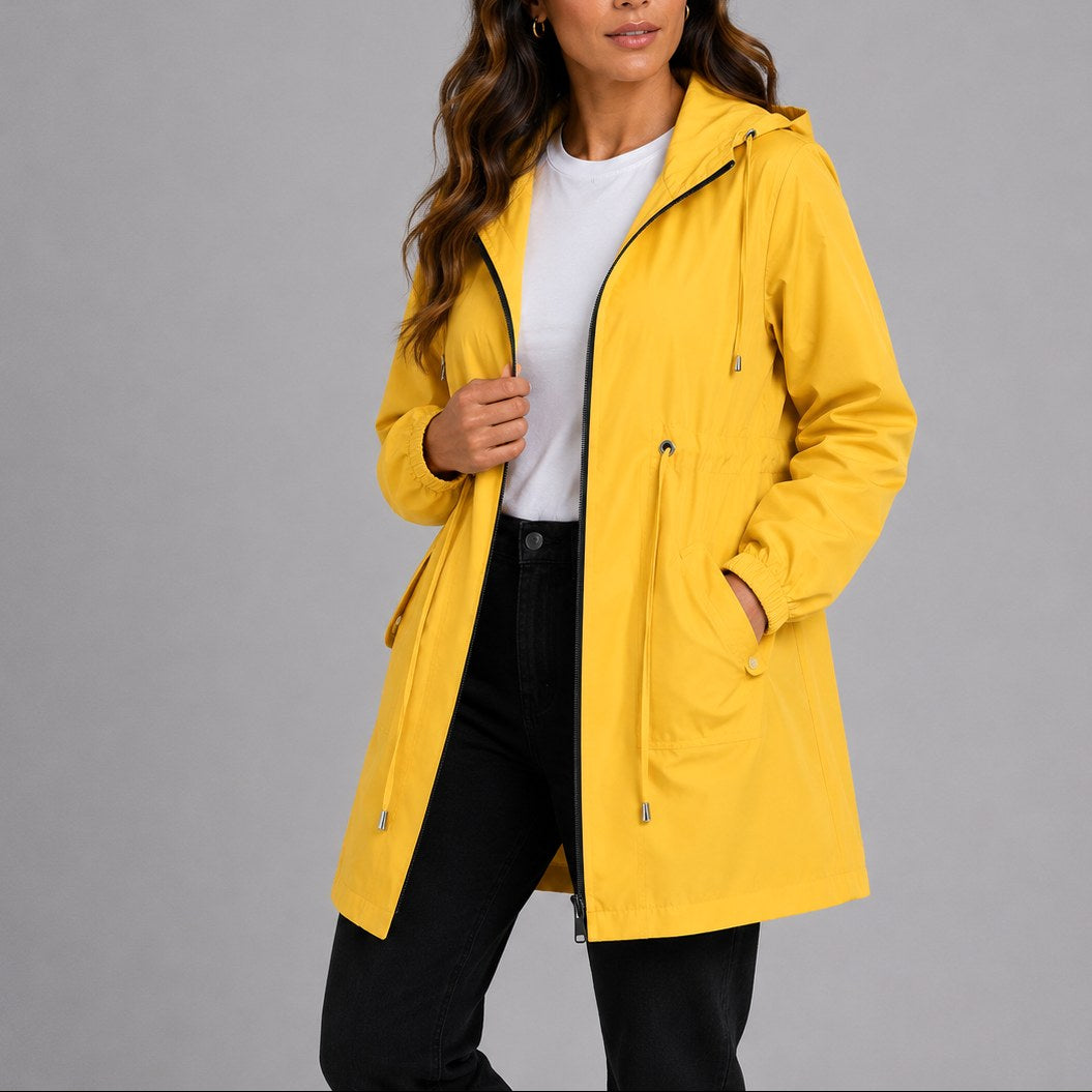 Olivia | Women's Lightweight Waterproof Rain Coat, Hooded Autumn Coat | Everlasting Boutique