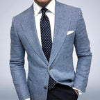 Oscar | Men's Tailored Blazer with Textured Finish, Smart Jacket | Everlasting Boutique | Light Grey