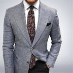 Oscar | Men's Tailored Blazer with Textured Finish, Smart Jacket | Everlasting Boutique | Blue