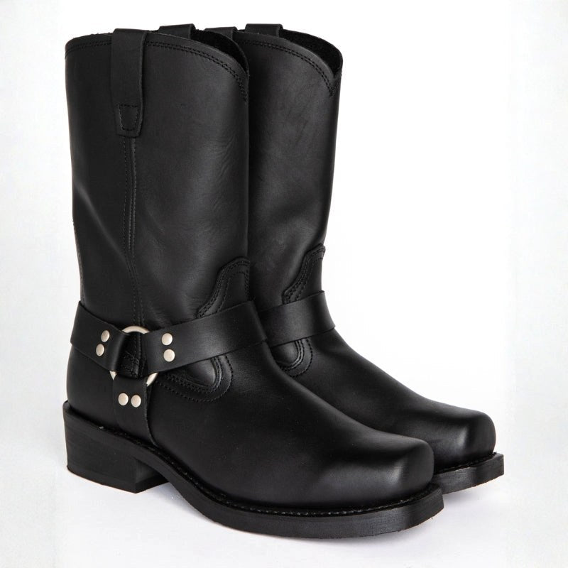Oswin | Men's Mid-Calf Cowboy Boots, Harness Style Western Boots | Everlasting Boutique