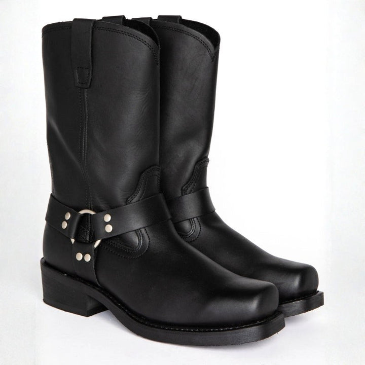 Oswin | Men's Mid-Calf Cowboy Boots, Harness Style Western Boots | Everlasting Boutique