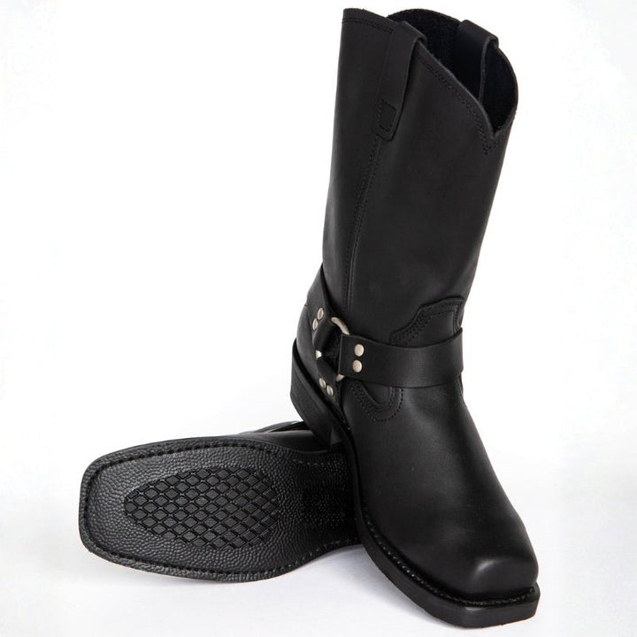 Oswin | Men's Mid-Calf Cowboy Boots, Harness Style Western Boots | Everlasting Boutique