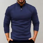 Otto | Men's Jumper with Zip, Versatile Knit Jumper | Everlasting Boutique | Black