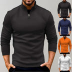 Otto | Men's Jumper with Zip, Versatile Knit Jumper | Everlasting Boutique | Black