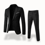 Owen | Men's Formal Two-Piece Suit, Slim-Fit Blazer Suit | Animated Apparel | Black