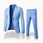 Owen | Men's Formal Two-Piece Suit, Slim-Fit Blazer Suit | Animated Apparel | Light Blue
