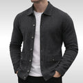 Owen | Men's Knit Cardigan, Finely Textured Layer Cardigan | Everlasting Boutique | Grey
