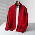Parker | Men's Full-Zip Knit Cardigan, Comfortable Everyday Cardigan | Everlasting Boutique | Orange