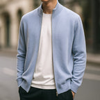 Parker | Men's Full-Zip Knit Cardigan, Comfortable Everyday Cardigan | Everlasting Boutique | Blue