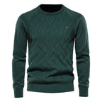 Patrick | Classic Men's Cotton Jumper, Elegant Casual Jumper | Everlasting Boutique | Brown