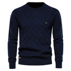 Patrick | Classic Men's Cotton Jumper, Elegant Casual Jumper | Everlasting Boutique | Brown