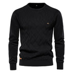 Patrick | Classic Men's Cotton Jumper, Elegant Casual Jumper | Everlasting Boutique | Khaki