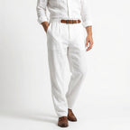 Patrick | Men's Linen-Cotton Blend Trousers with a Comfortable Fit; Breathable Summer Trousers | Everlasting Boutique