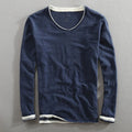 Paul | Men's V-Neck Long-Sleeve Jumper, Elegant Casual Jumper | Everlasting Boutique | Blue