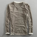 Paul | Men's V-Neck Long-Sleeve Jumper, Elegant Casual Jumper | Everlasting Boutique | Blue