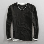Paul | Men's V-Neck Long-Sleeve Jumper, Elegant Casual Jumper | Everlasting Boutique | Blue