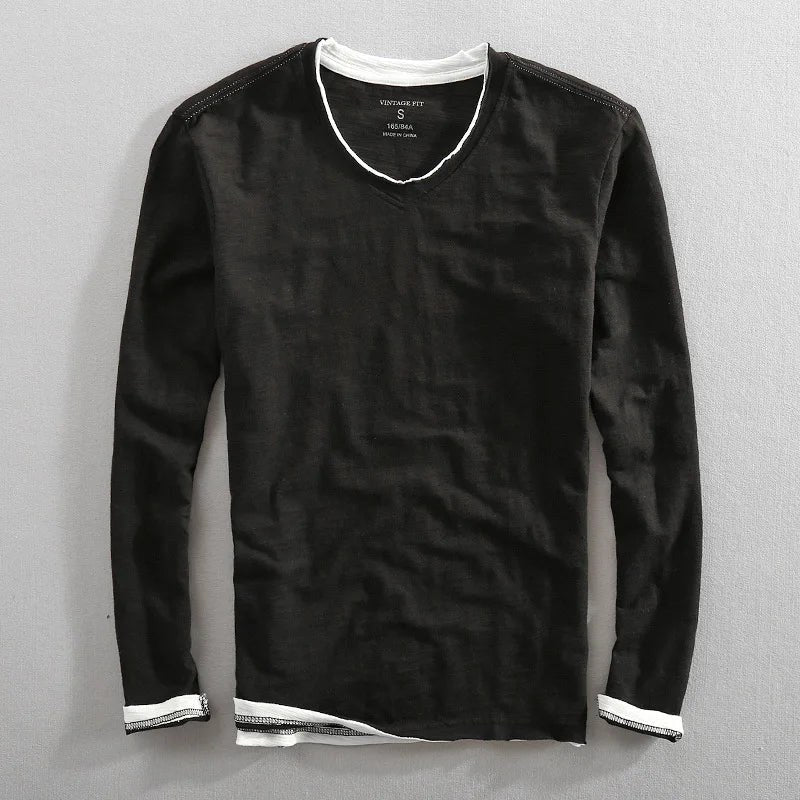 Paul | Men's V-Neck Long-Sleeve Jumper, Elegant Casual Jumper | Everlasting Boutique | Blue