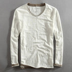 Paul | Men's V-Neck Long-Sleeve Jumper, Elegant Casual Jumper | Everlasting Boutique | Blue