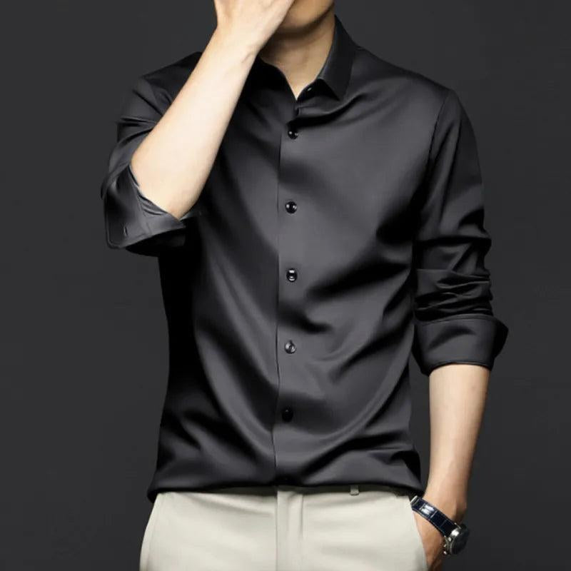 Paul | Elegant 100% Silk Blouse, Classic Business Blouse | Everlasting Boutique