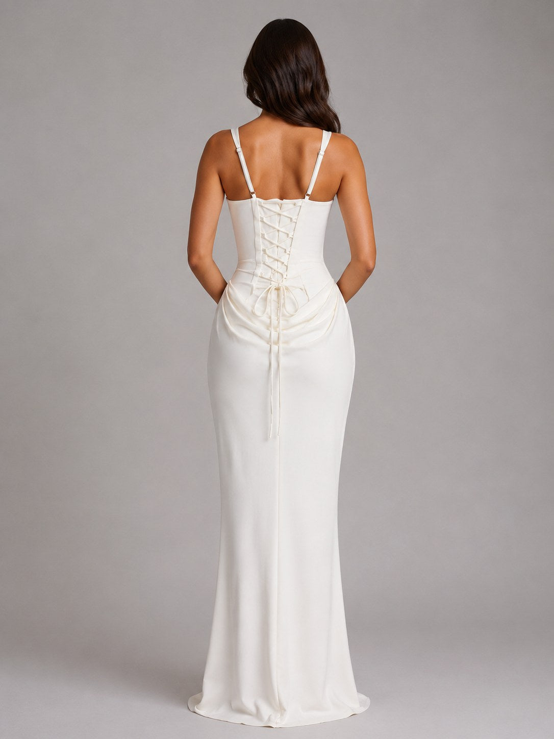 Penelope | Women's Bodycon Draped Corset Maxi Dress, Sculpted Silhouette Evening Dress | Everlasting Boutique