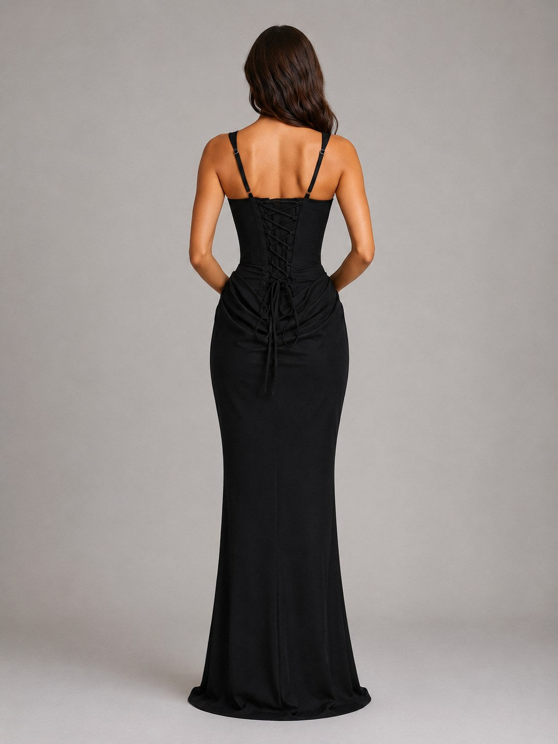 Penelope | Women's Bodycon Draped Corset Maxi Dress, Sculpted Silhouette Evening Dress | Everlasting Boutique