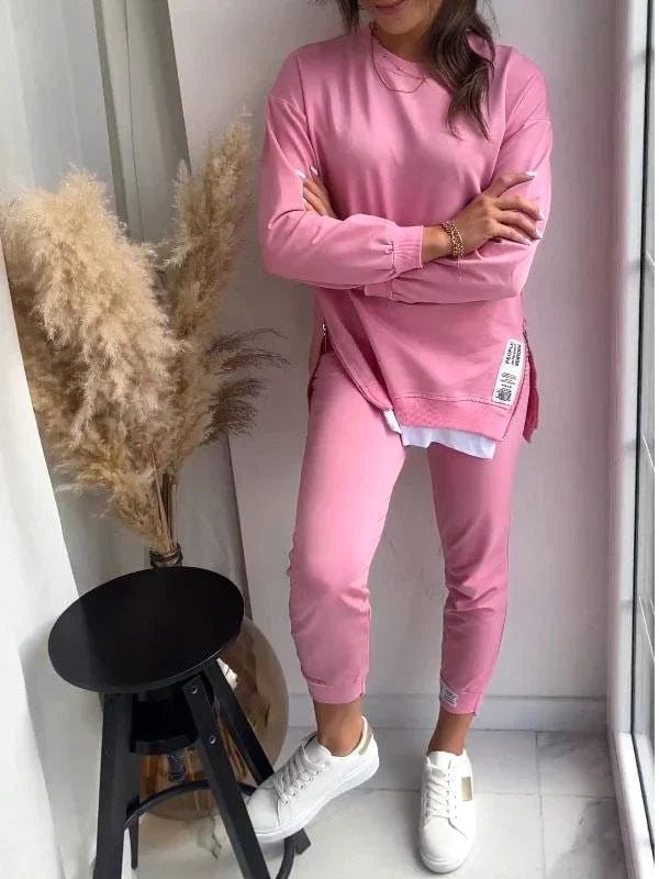 Penelope | Women's Oversized Two-Piece Lounge Set, Perfect for Everyday Wear | Everlasting Boutique | Black