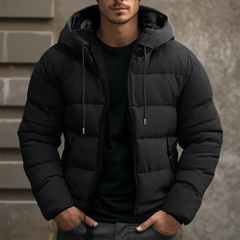 Philip | Men's Hooded Quilted Puffer Jacket, Padded Autumn Coat | Everlasting Boutique