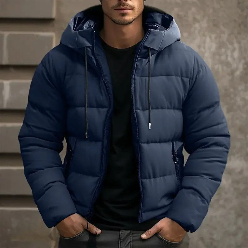 Philip | Men's Hooded Quilted Puffer Jacket, Padded Autumn Coat | Everlasting Boutique