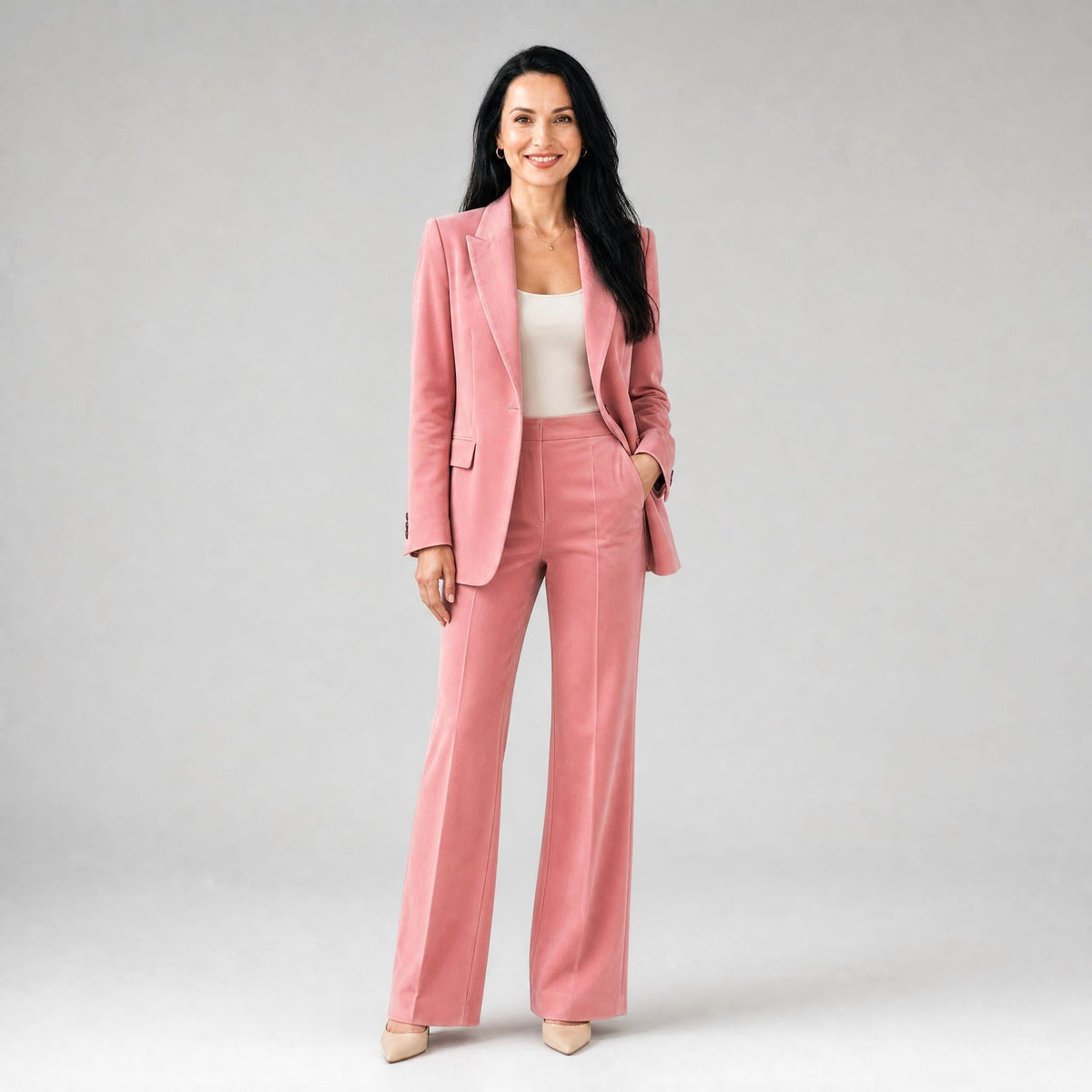 Phoebe | Women's Tailored Blazer and Wide-Leg Trousers Two-Piece Suit | Everlasting Boutique