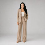 Phoebe | Women's Tailored Blazer and Wide-Leg Trousers Two-Piece Suit | Everlasting Boutique