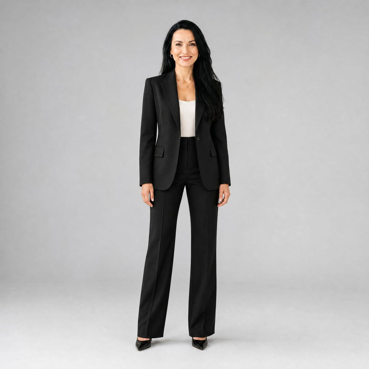 Phoebe | Women's Tailored Blazer and Wide-Leg Trousers Two-Piece Suit | Everlasting Boutique