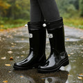 Phoebe | Women's Waterproof Rubber Boots, Adjustable Lace Rain Boots | Everlasting Boutique