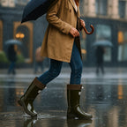 Phoebe | Women's Waterproof Rubber Boots, Adjustable Lace Rain Boots | Everlasting Boutique