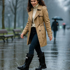 Phoebe | Women's Waterproof Rubber Boots, Adjustable Lace Rain Boots | Everlasting Boutique