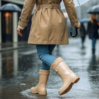 Phoebe | Women's Waterproof Rubber Boots, Adjustable Lace Rain Boots | Everlasting Boutique