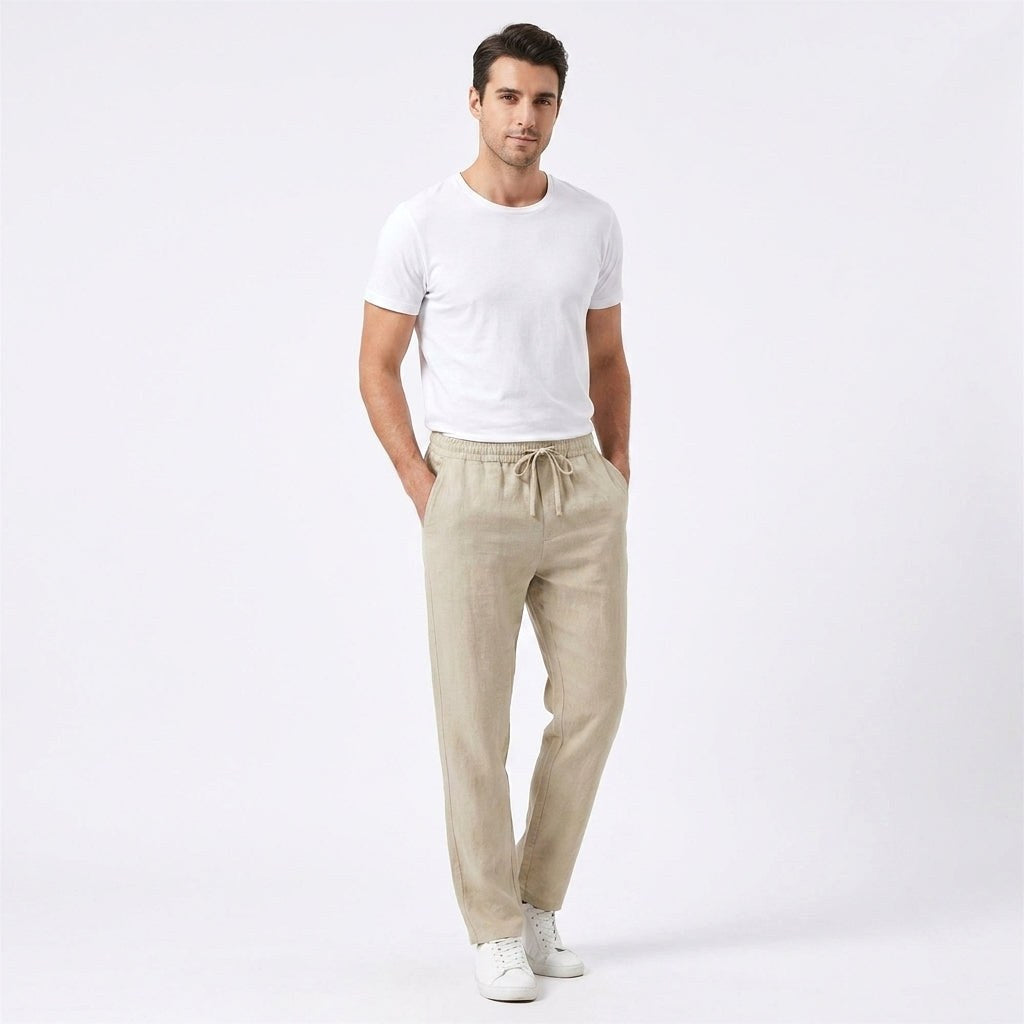 Peter | Men's Linen Trousers, Loose-Fit Summer Trousers | Everlasting Boutique