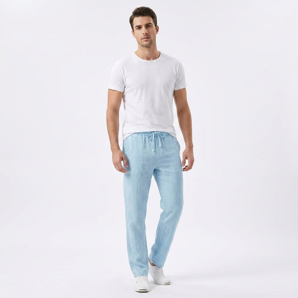 Peter | Men's Linen Trousers, Loose-Fit Summer Trousers | Everlasting Boutique
