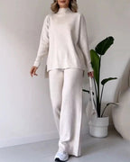 Poppy | Women's Two-Piece Knit Set with Cutout Detail, Lounge Set | Everlasting Boutique